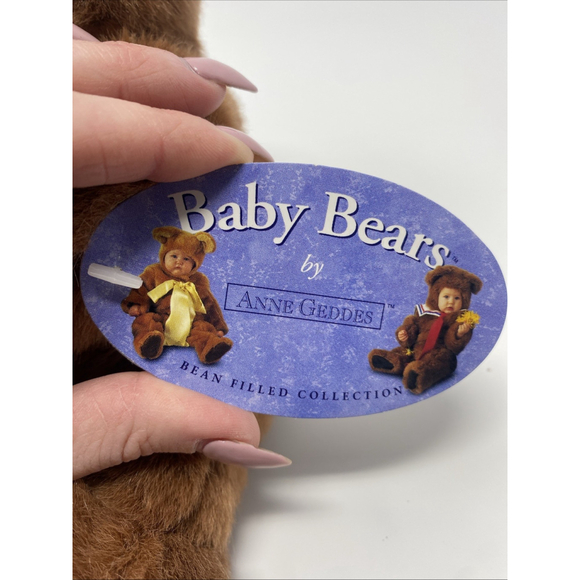 Vintage Anne Geddes Baby Bear Bean Filled 1997 Collection Plush Doll 8" W/ Tags - Picture 11 of 16
